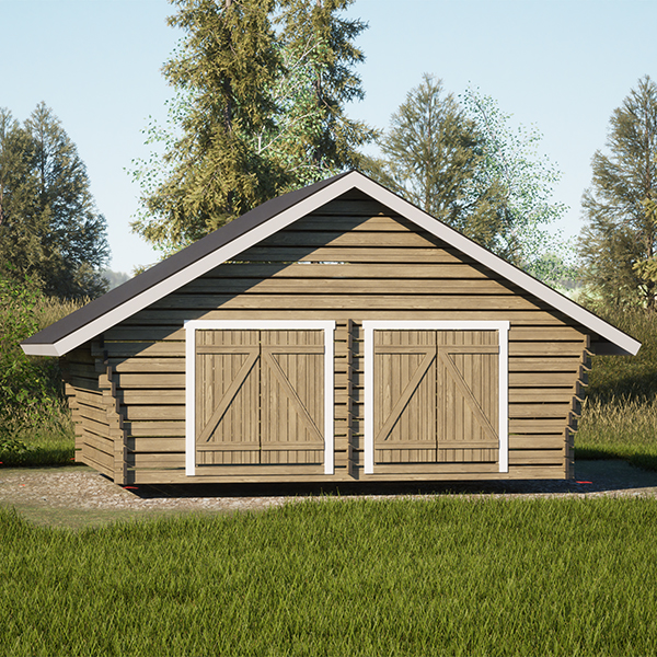 Hirsilato R-XXL (25m²) Rakomallinen Pihavarasto - Image 2