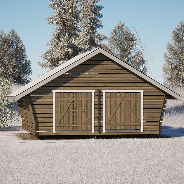 Hirsilato R-XXL (25m²) Rakomallinen Pihavarasto - Image 3