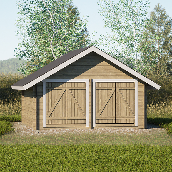 LP Garden S-L (16,4 m²) Suoraseinäinen pihavarasto - Image 4