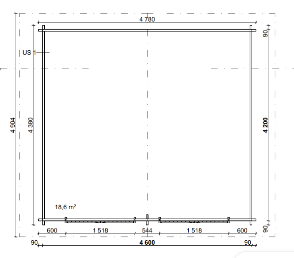 LP Garden S-XL (20 m²) Suoraseinäinen pihavarasto - Image 5