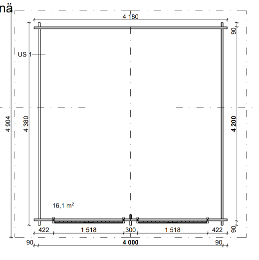 LP Garden S-L (16,4 m²) Suoraseinäinen pihavarasto - Image 6