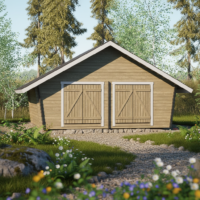 LP Garden U-XXL (25 m²) Vinoumpiseinäinen pihavarasto