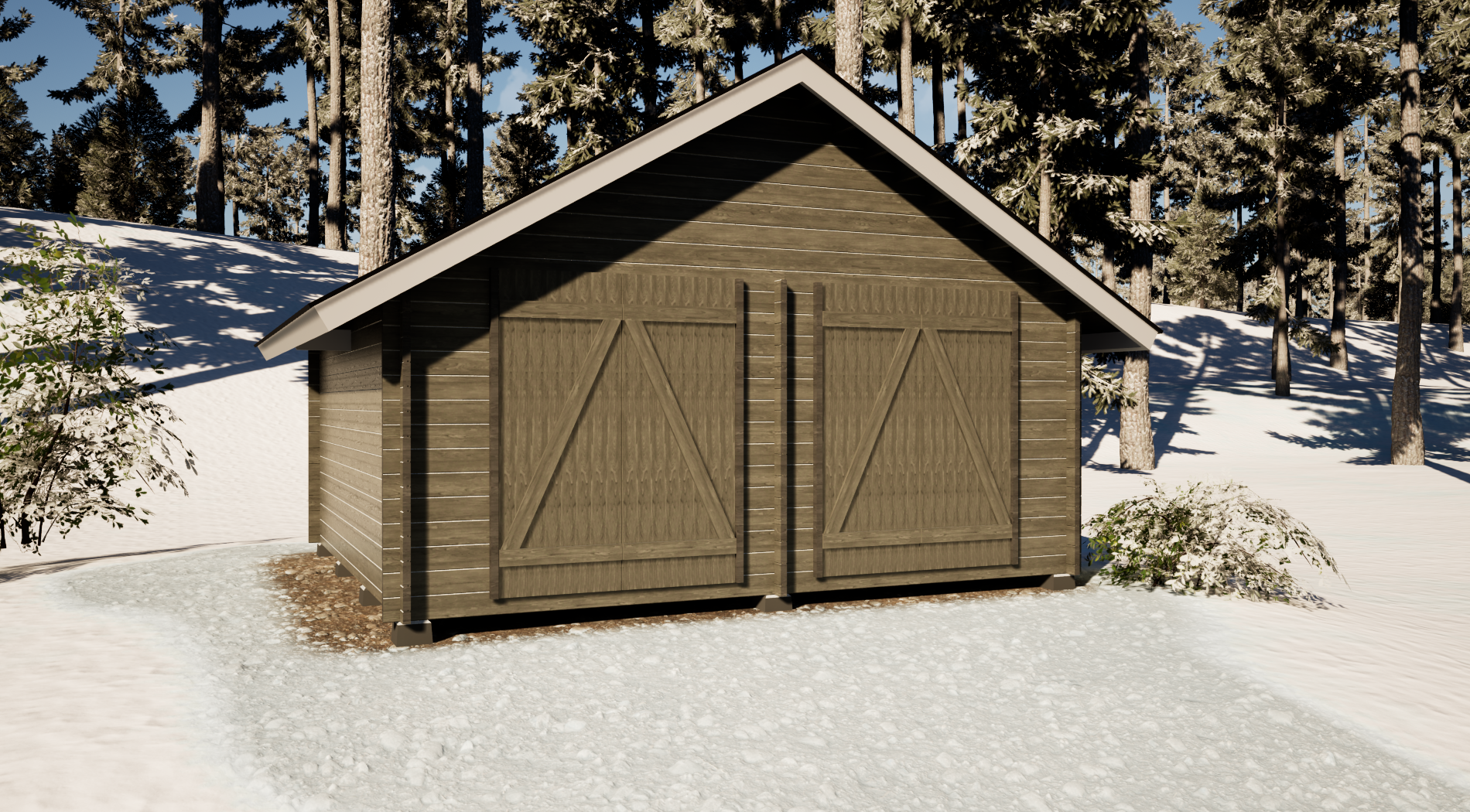 LP Garden S-XL (20 m²) Suoraseinäinen pihavarasto